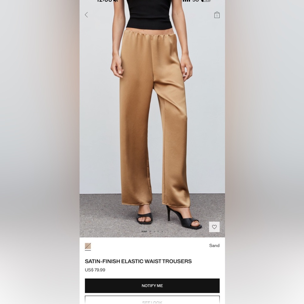 Mango Satin Pants